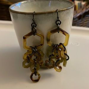Tortoise resin earrings